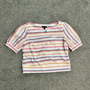 J. Crew Multicolor Striped Blouse